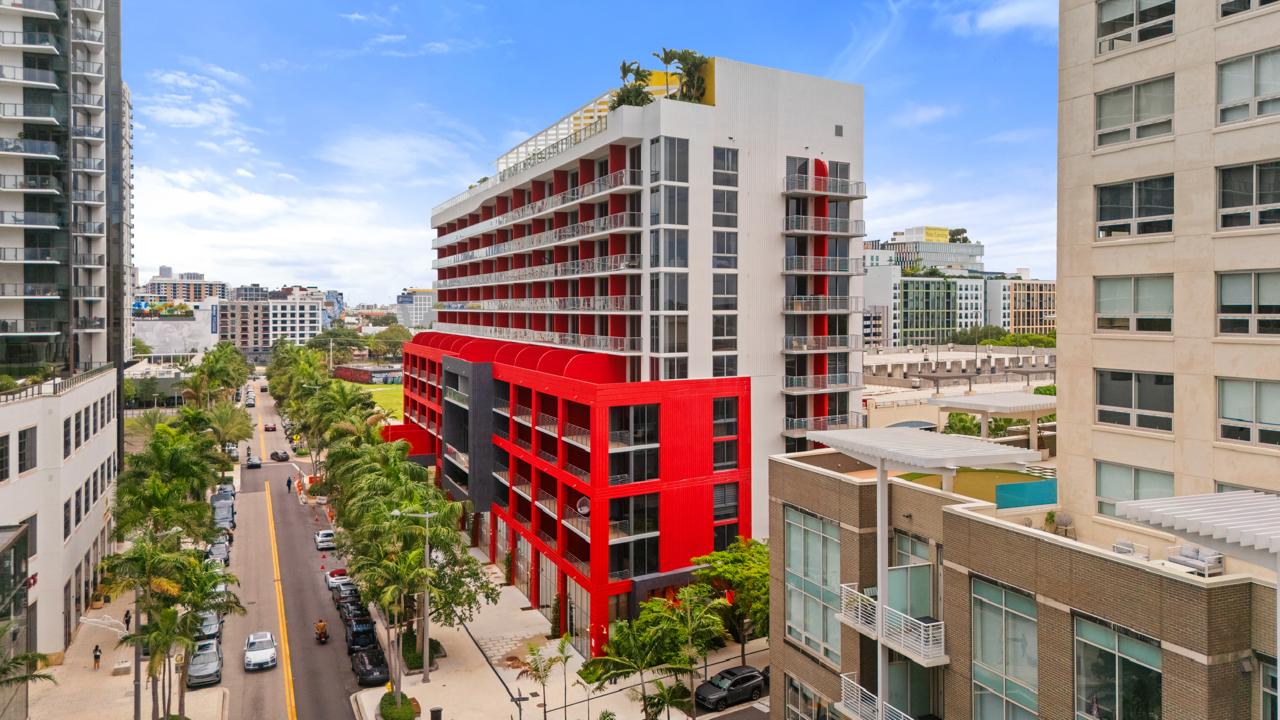 The Standard Residences Miami street-level facade
